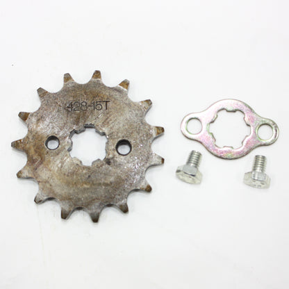 15T Teeth 17mm 428 Chain Front Sprocket Cog PIT TRAIL QUAD DIRT BIKE ATV BUGGY