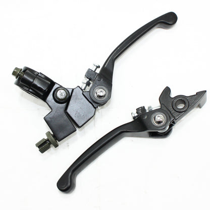 BLACK Bifold Foldable Clutch + Brake Lever Handle 125cc 140cc PIT PRO DIRT BIKE