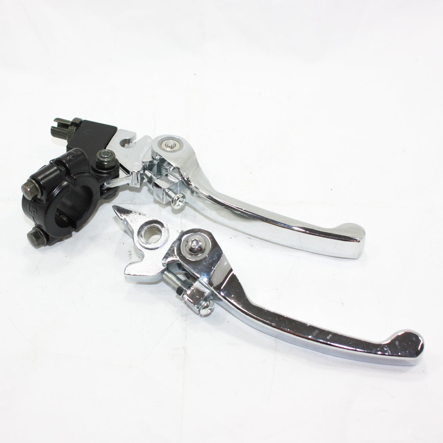 SILVER Bifold Foldable Clutch + Brake Lever Handle 110cc 125cc PIT PRO DIRT BIKE