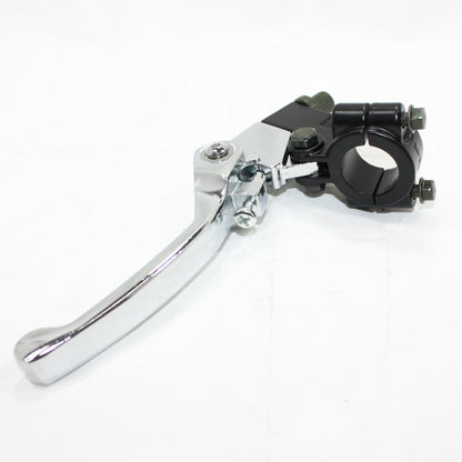 SILVER Bifold Foldable Clutch + Brake Lever Handle 110cc 125cc PIT PRO DIRT BIKE