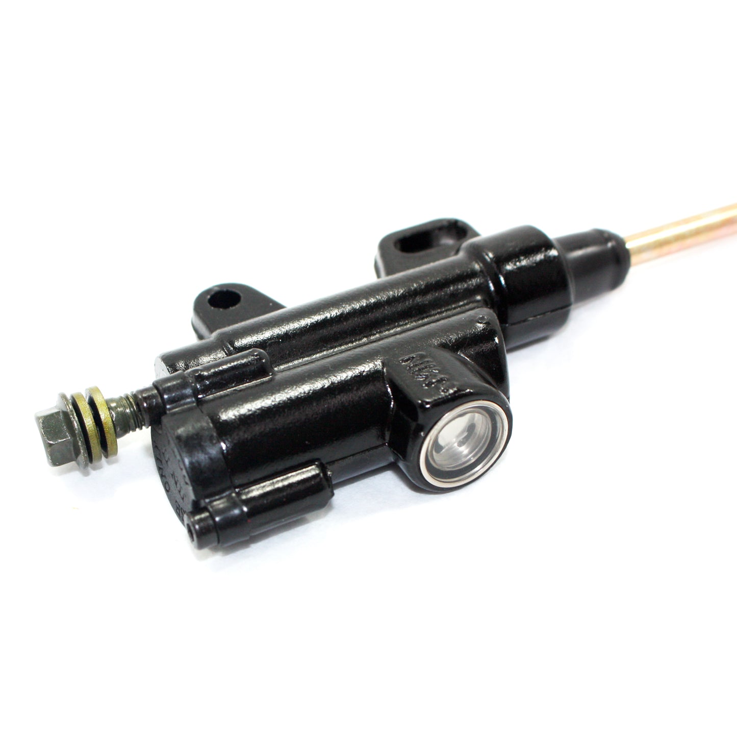 BLACK 8mm Banjo Back Rear Hydraulic Brake Master Cylinder PITPRO Trail Dirt Bike