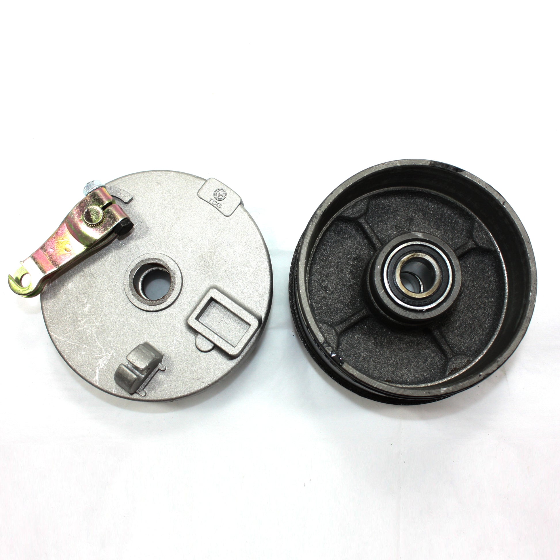 Pair Drum Brake Housing Wheel Hub + Shoes 200cc 250cc Quad Dirt Bike ATV Buggy