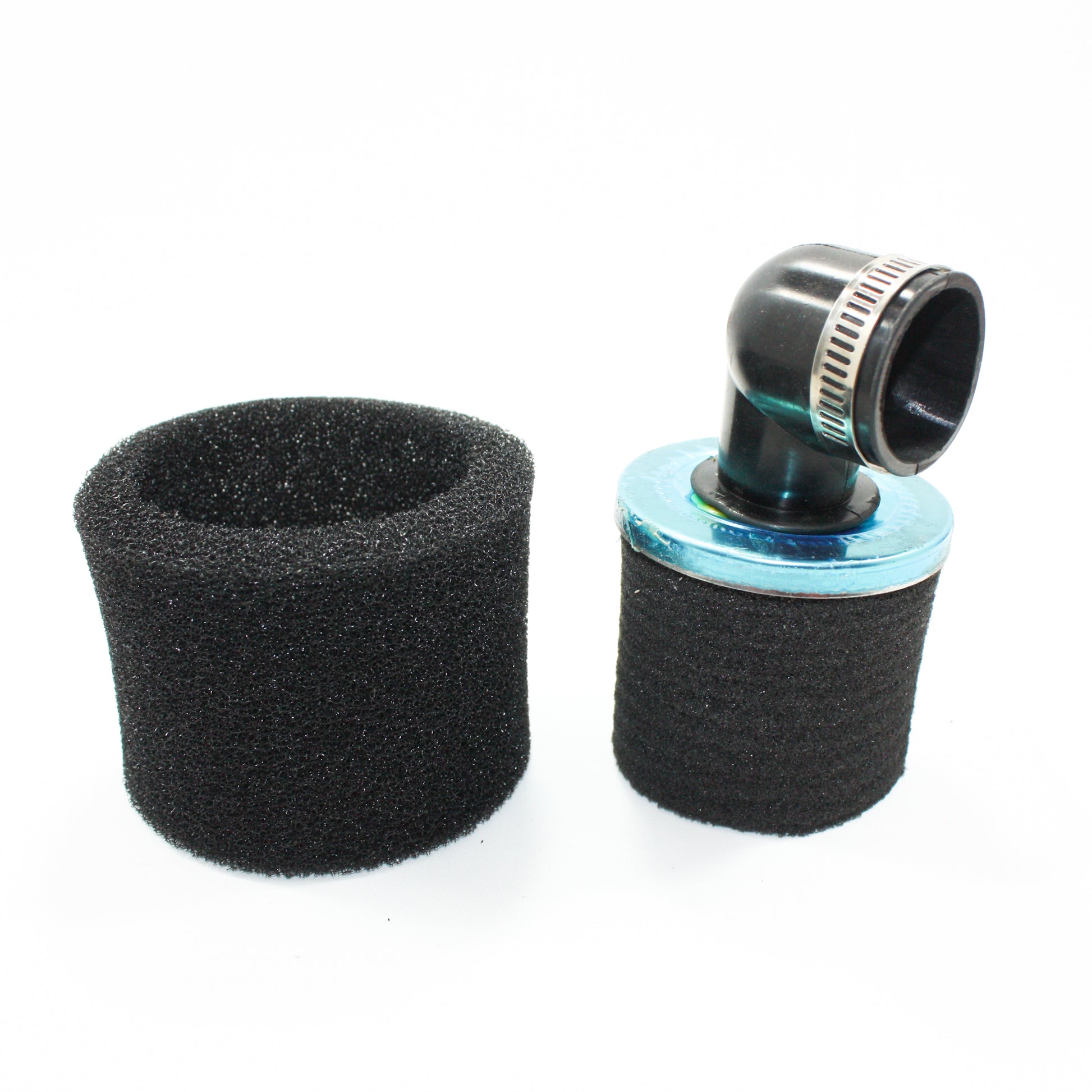 BLACK 35mm 90 Degree Bent Angled Air Filter Pod Cleaner PIT QUAD DIRT BIKE ATV