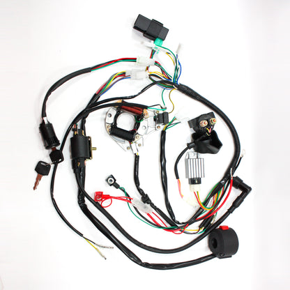 Electric Start Engine Wiring Harness Loom Stator 70cc 110cc Quad Drit Bike ATV