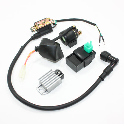 Coil + CDI UNIT + Regulator + Solenoid 110cc 125cc PIT Quad Dirt Bike ATV Buggy