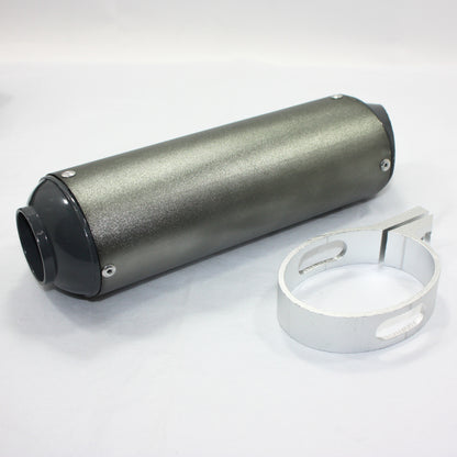 28mm Matt Grey Alloy Exhaust Muffler +Clamp 125cc 140cc150cc PIT Trail Dirt Bike