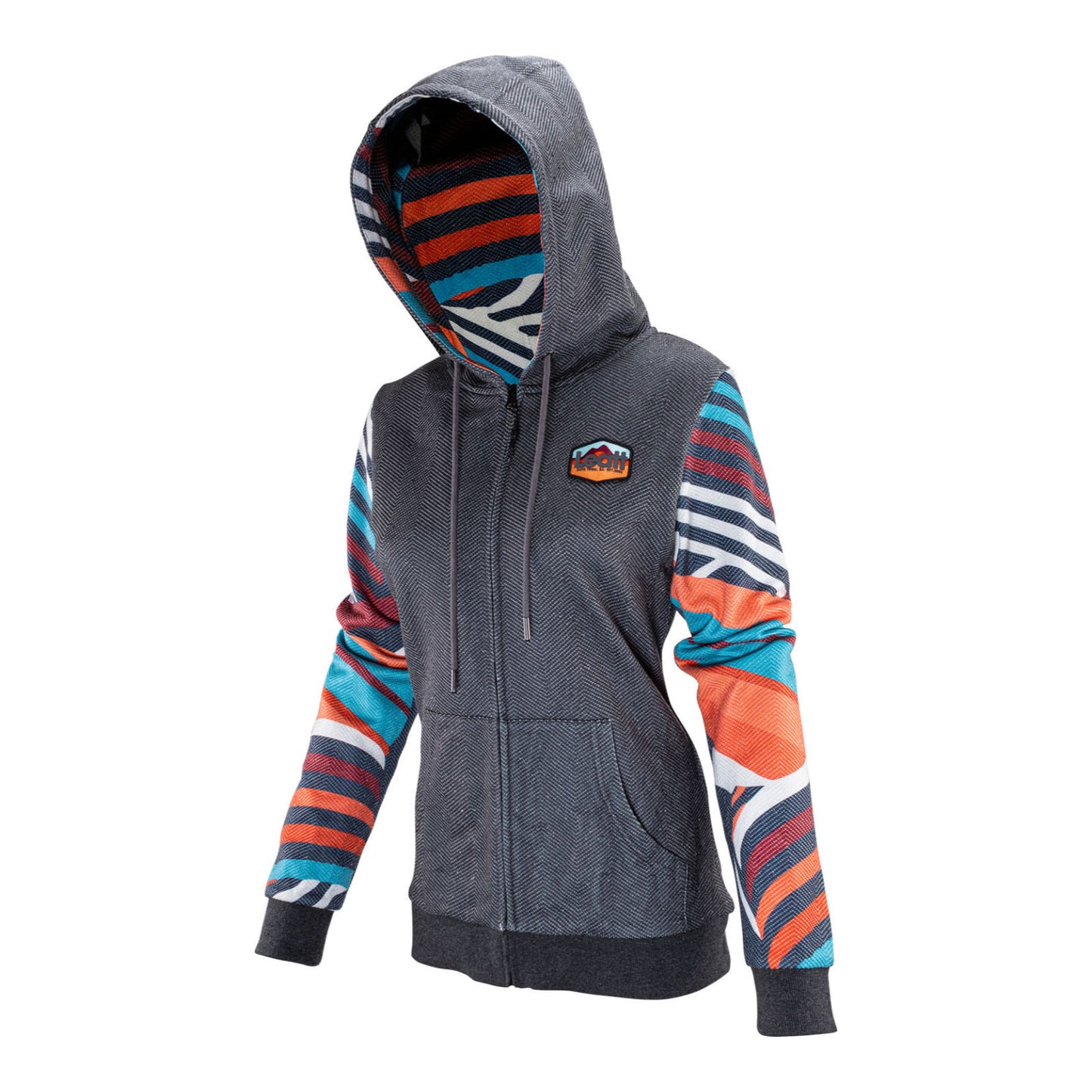 Leatt Premium Women's Zip Hoodie - Stripes (L)