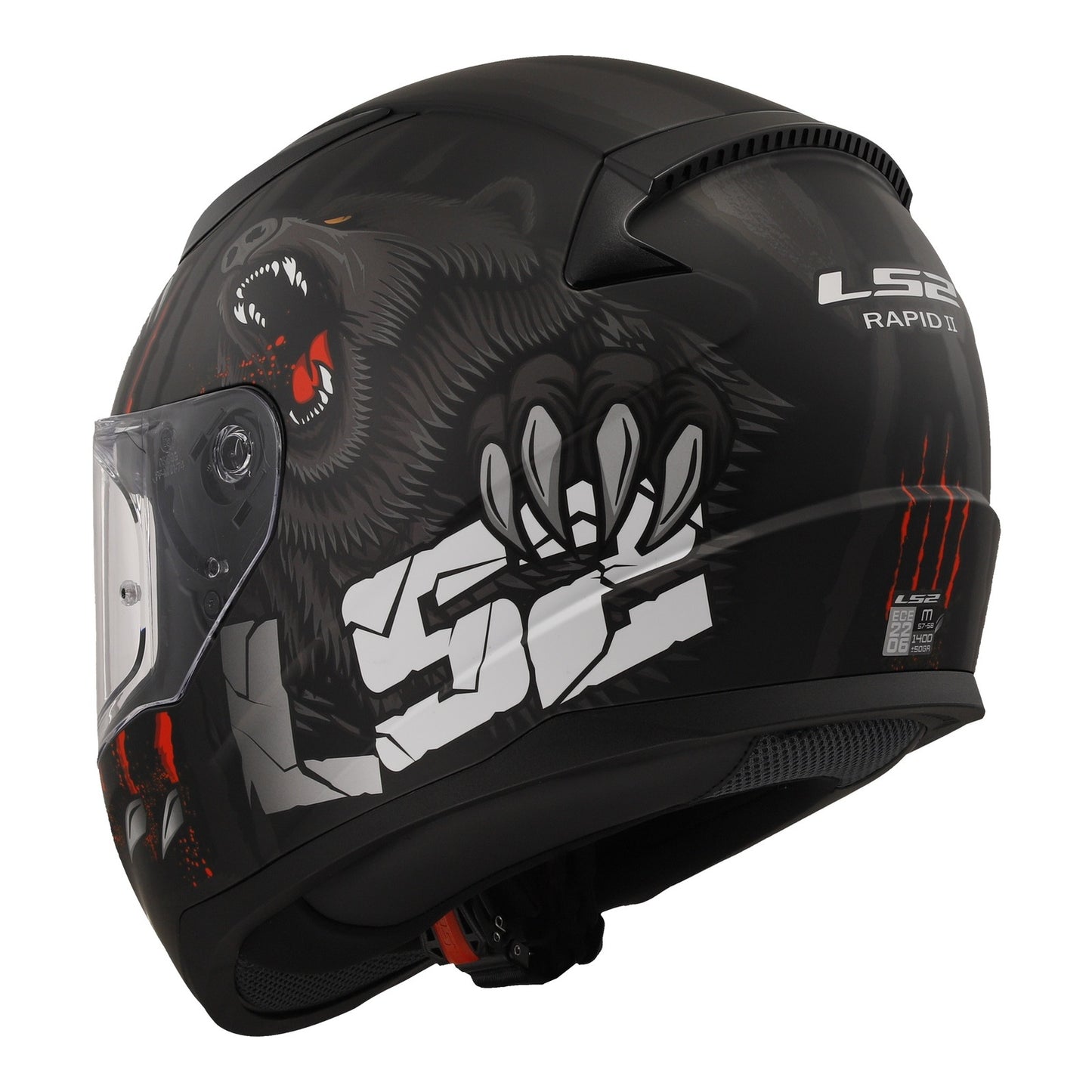 LS2 FF353 Rapid II (XS) Claw - Black 06