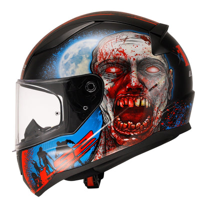 LS2 FF353 Rapid II (2XL) Zombie - Gloss Black / Red / White 06