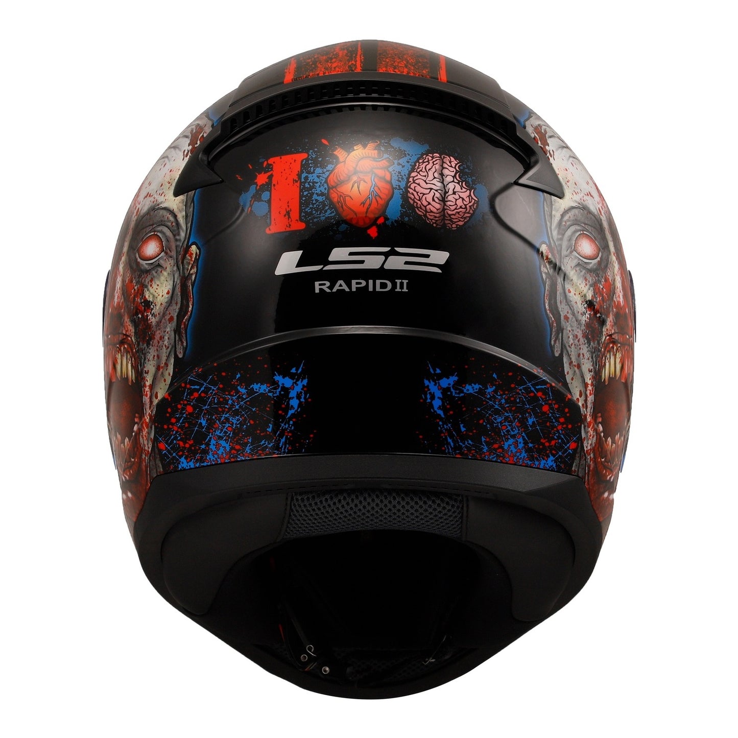 LS2 FF353 Rapid II (S) Zombie - Gloss Black / Red / White 06