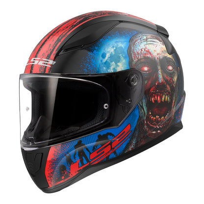 LS2 FF353 Rapid II (XL) Zombie - Gloss Black / Red / White 06