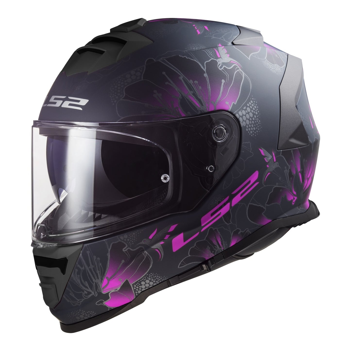 LS2 FF800 Storm II (2XL) Burst - Matte Black / Pink 06