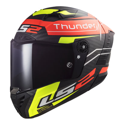 LS2 FF805C Thunder Carbon (2XL) Attack - Matte Red / Hi-Vis Yellow 06