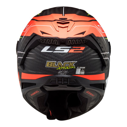 LS2 FF805C Thunder Carbon (2XL) Attack - Matte Red / Hi-Vis Yellow 06