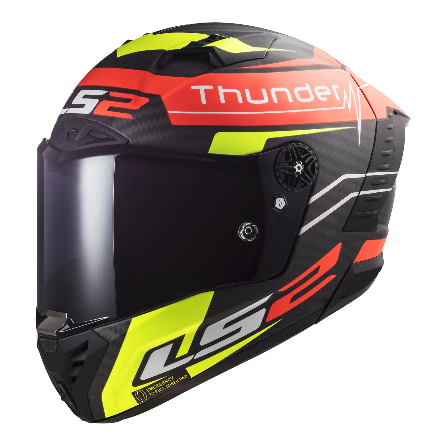 LS2 FF805C Thunder Carbon (L) Attack - Matte Red / Hi-Vis Yellow 06