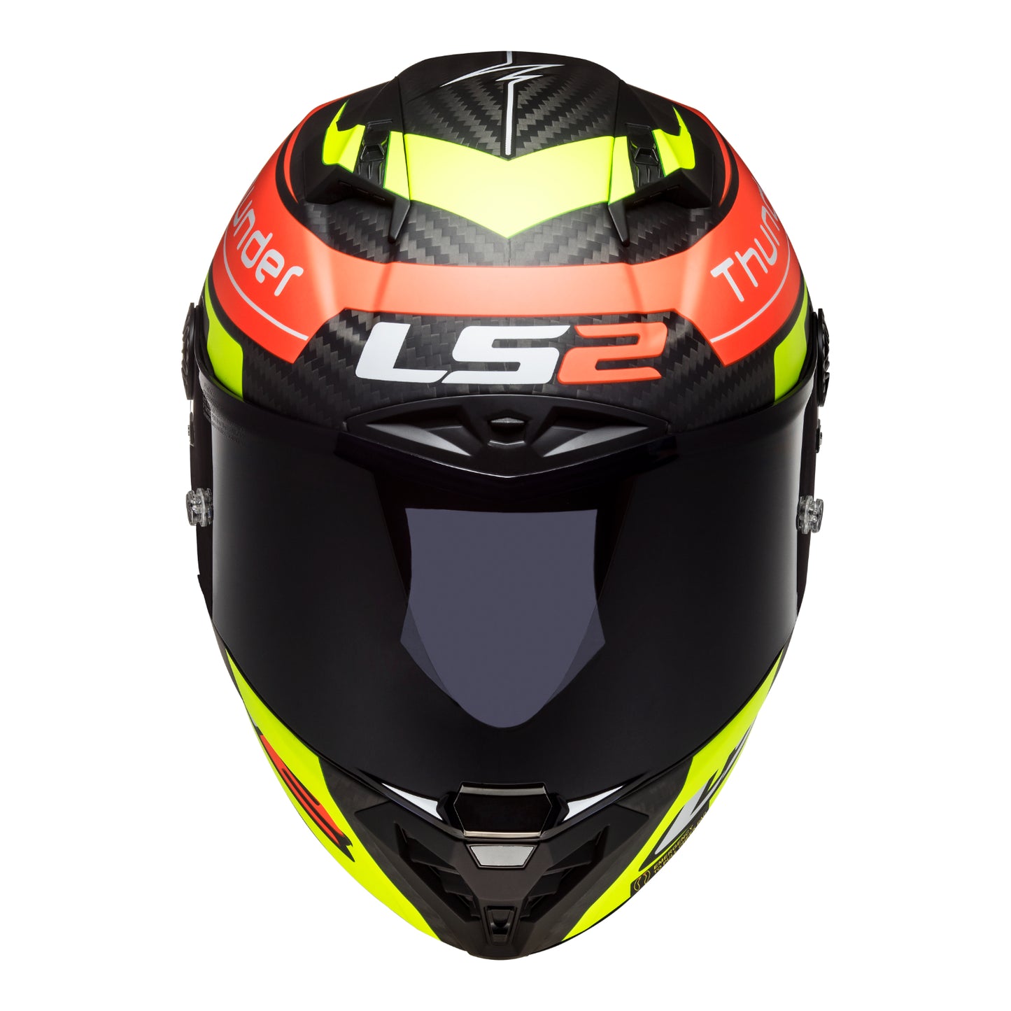 LS2 FF805C Thunder Carbon (XL) Attack - Matte Red / Hi-Vis Yellow 06