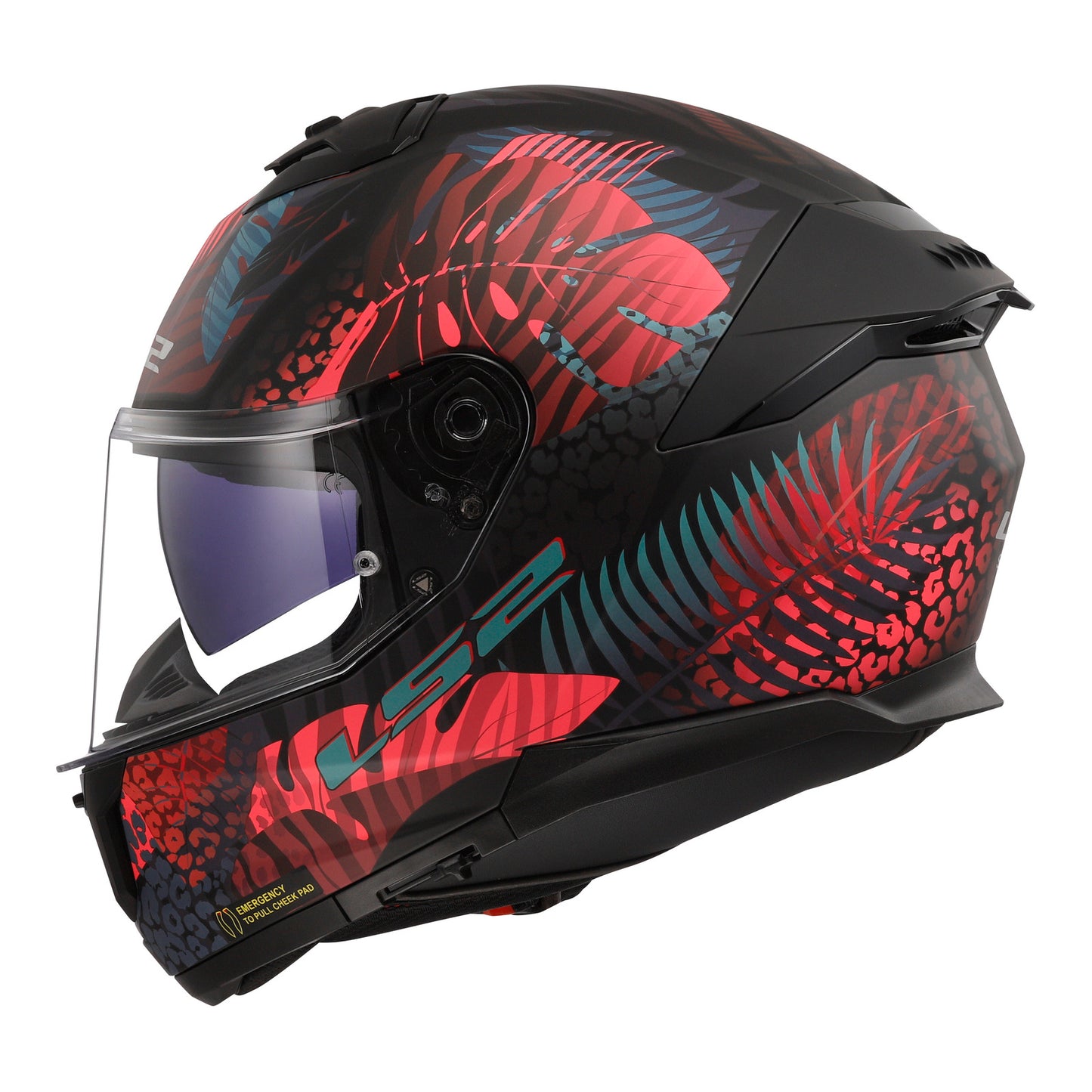LS2 FF808 Stream II (S) Jungle - Matte Black / Pink / Blue 06