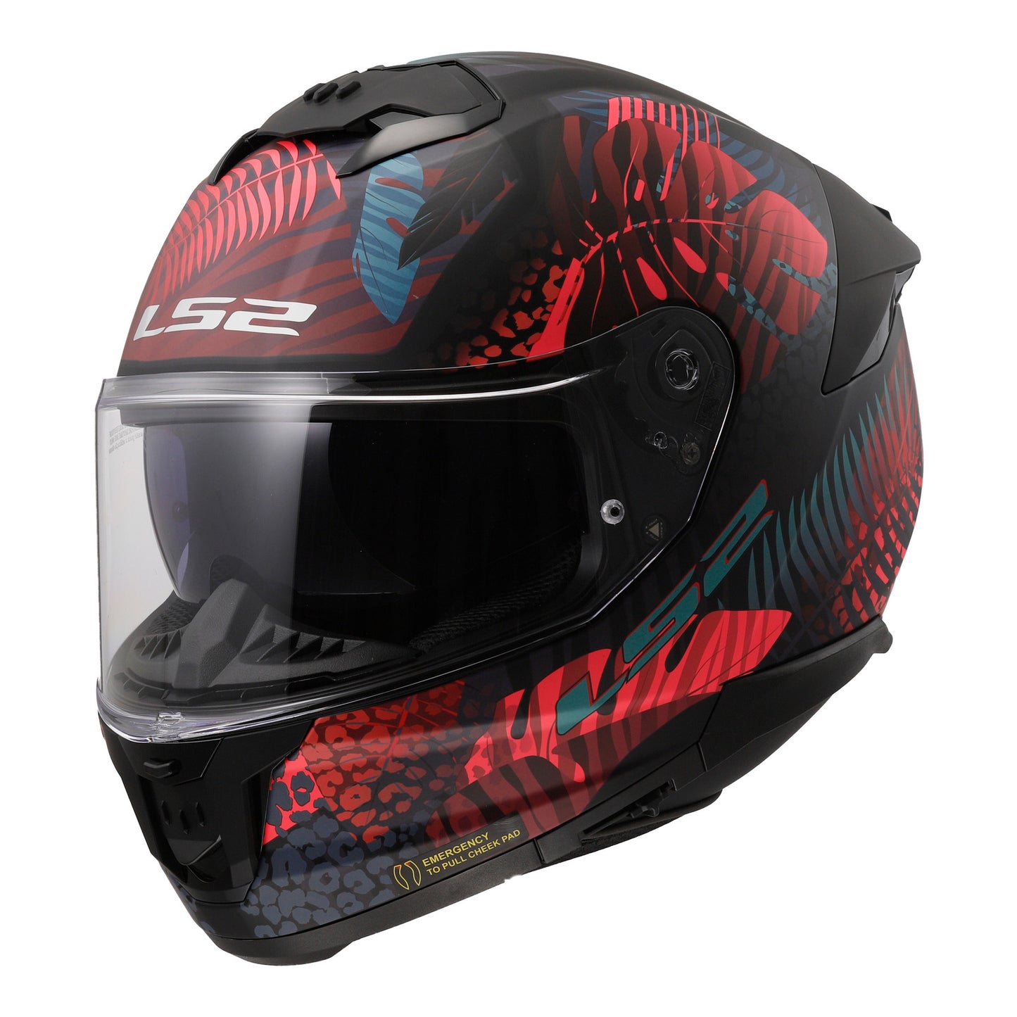 LS2 FF808 Stream II (XS) Jungle - Matte Black / Pink / Blue 06