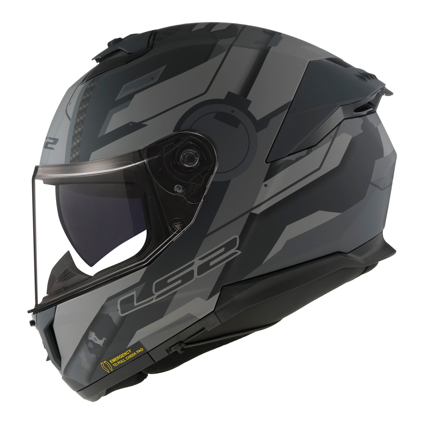 LS2 FF808 Stream II (S) Shadow - Matte Titanium / Grey 06