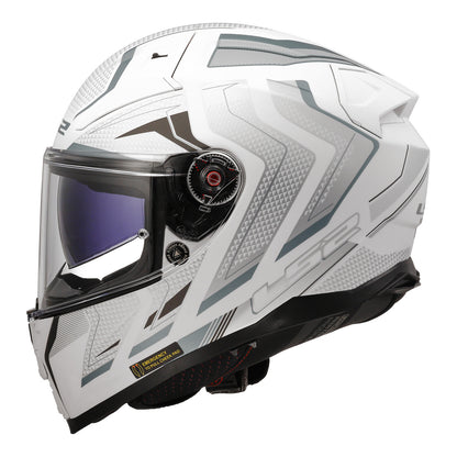 LS2 FF811 Vector II (L) Alizer - Matte White / Silver 06