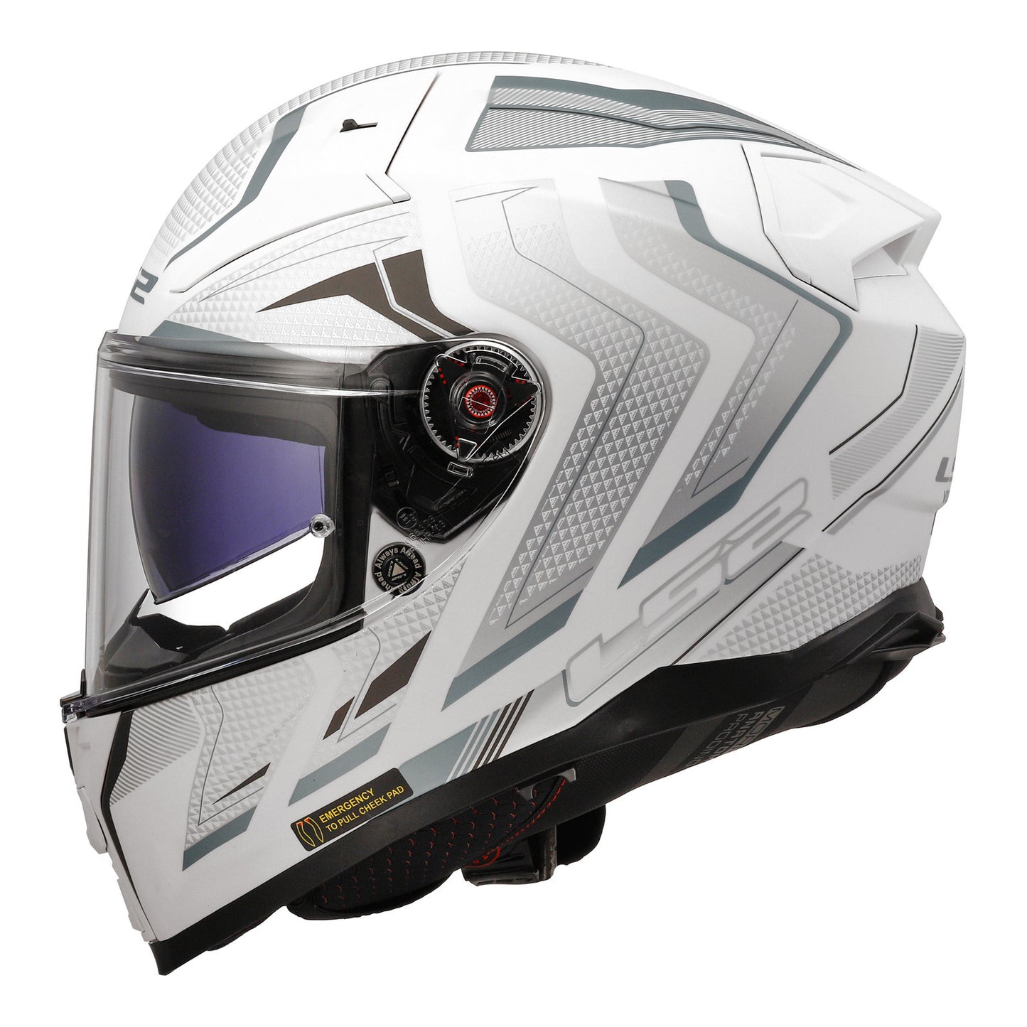 LS2 FF811 Vector II (XL) Alizer - Matte White / Silver 06