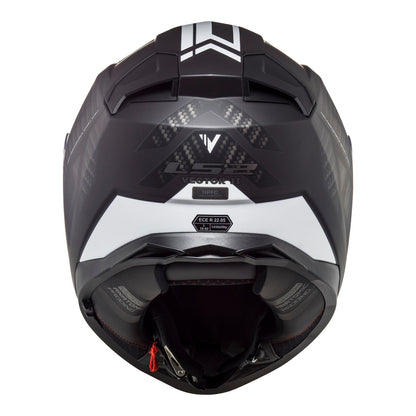 LS2 FF811 Vector II (2XL) Splitter - Matte Black / White 06