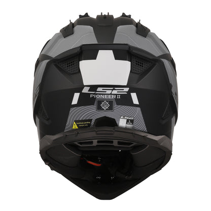 LS2 MX702 Pioneer II (3XL) Hill - Matte Black / White 06