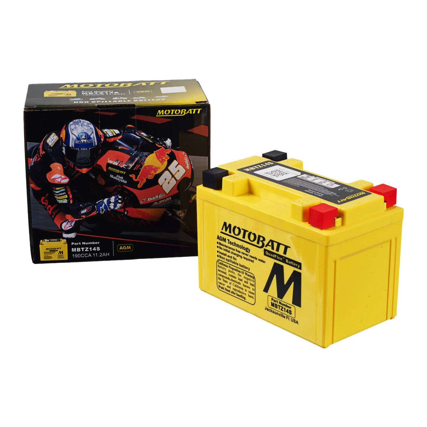 Motobatt Battery Quadflex AGM - MBTZ14S