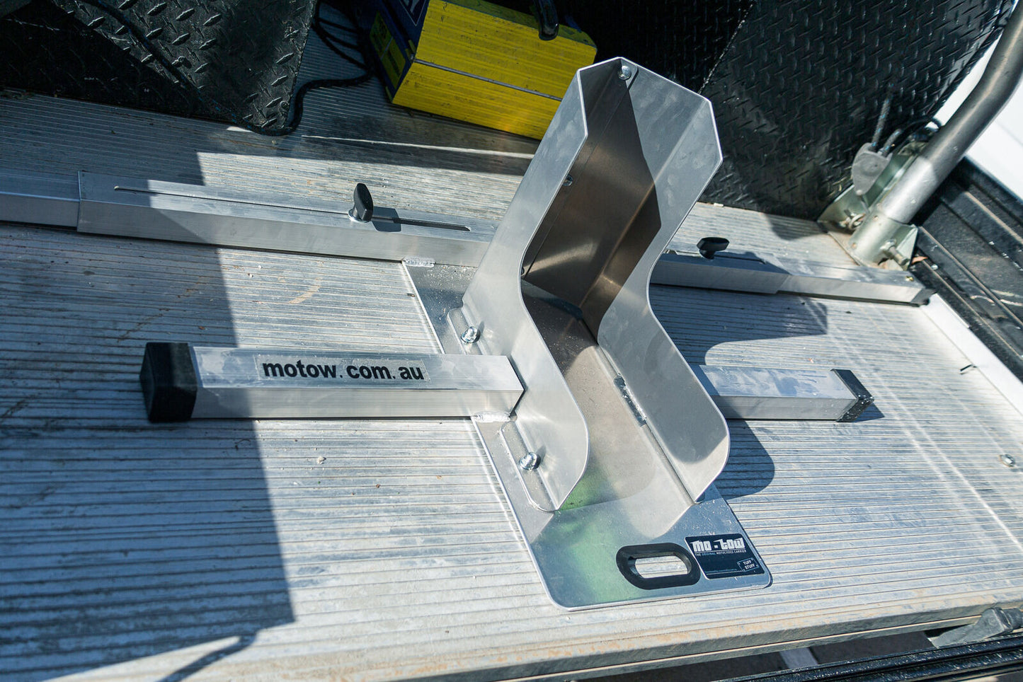 Mo-Tow Adjustable Motorcycle Wheel Chock For Trailer And Utes