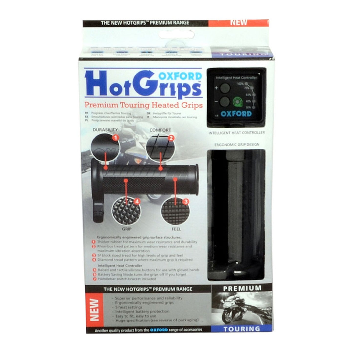 Oxford HotGrips®  Premium Touring with V8 Switch
