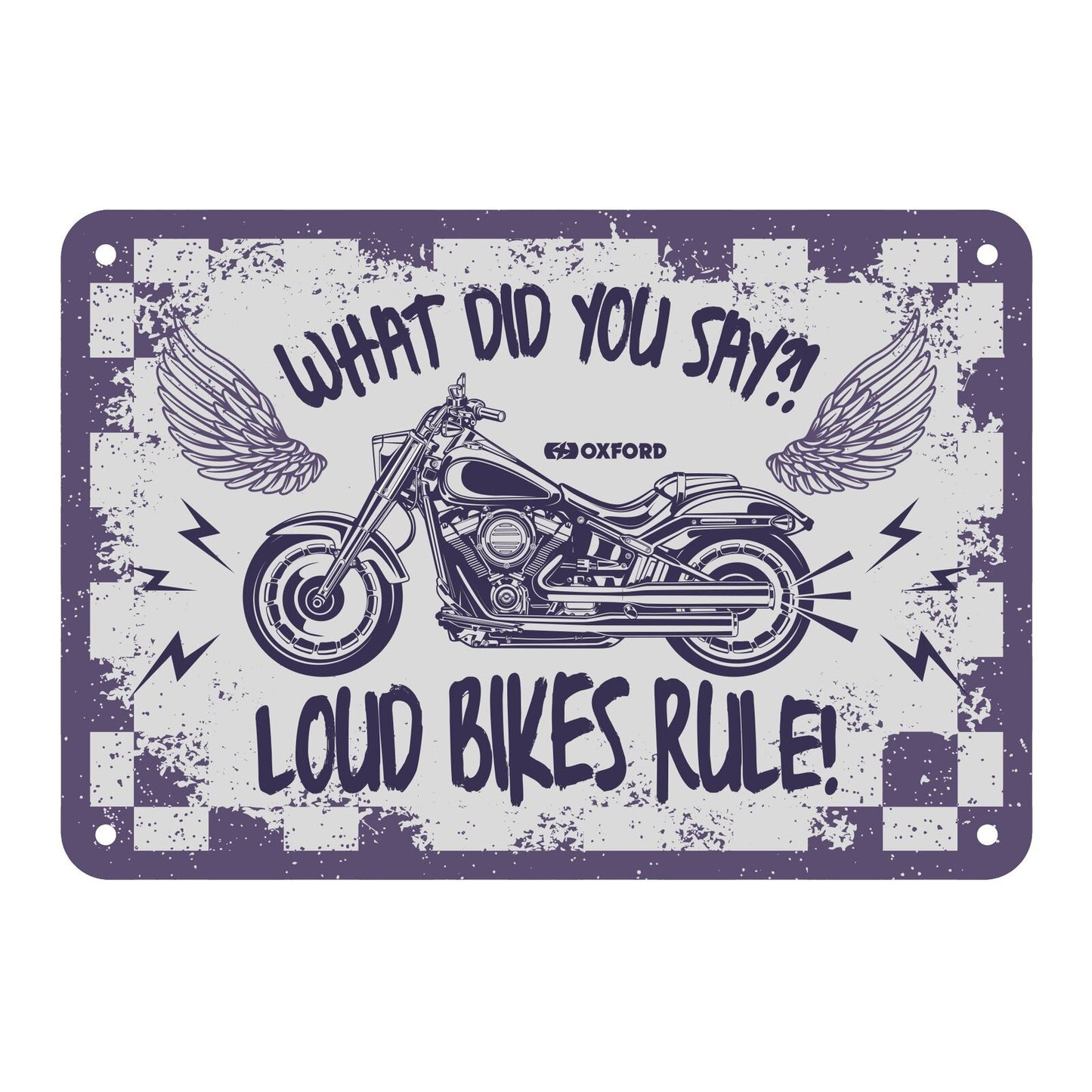 Oxford Garage Metal Sign: "What Did You Say"