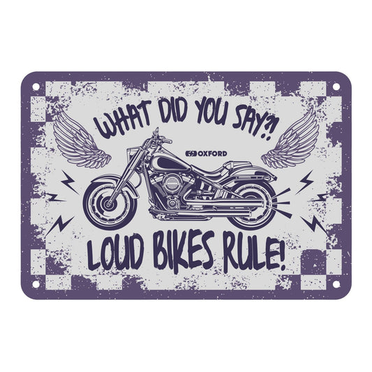 Oxford Garage Metal Sign: "What Did You Say"