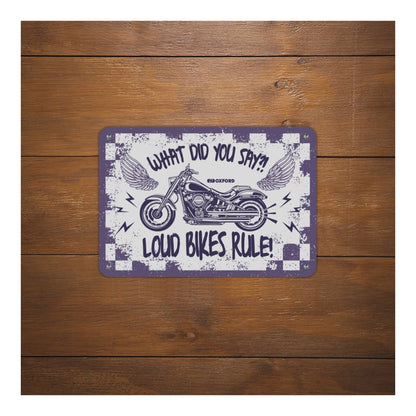 Oxford Garage Metal Sign: "What Did You Say"