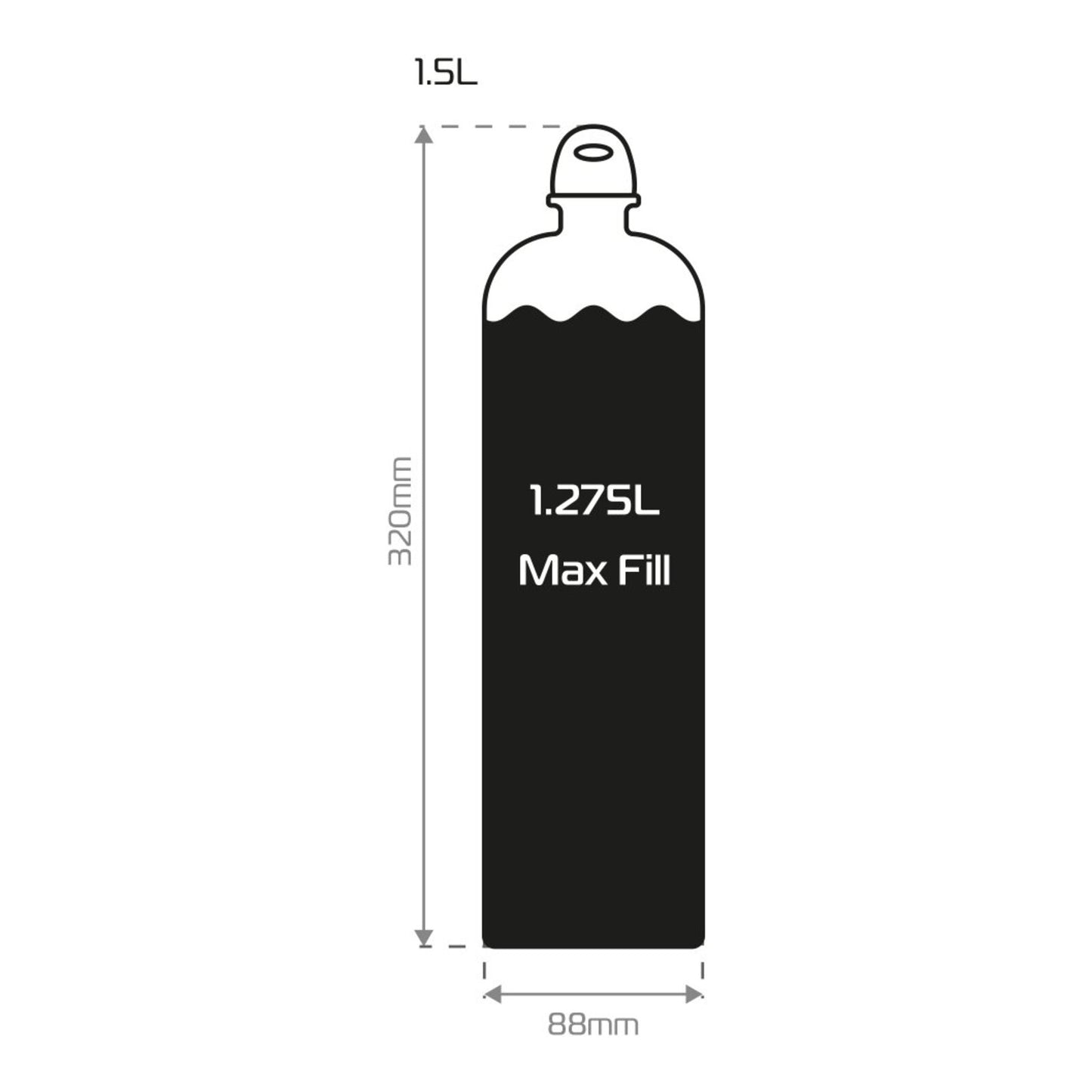 Oxford Fuel Bottle Flask 1.5L (Empty)