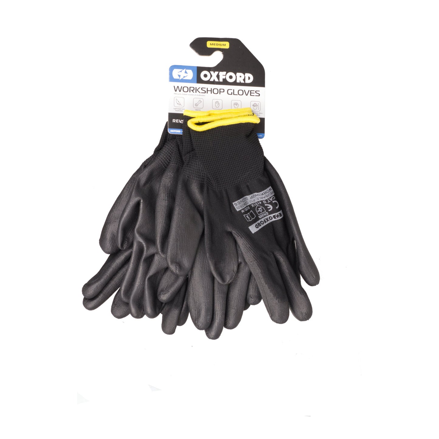 Oxford Workshop Gloves PU-Coated (M) [Pack of 3]