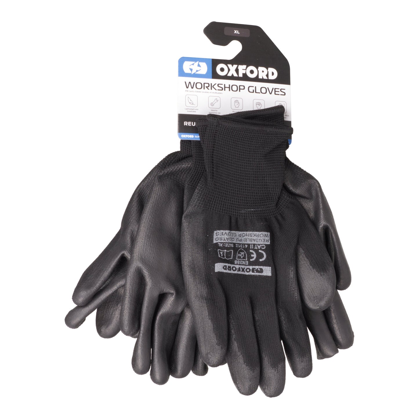Oxford Workshop Gloves PU-Coated (XL) [Pack of 3]