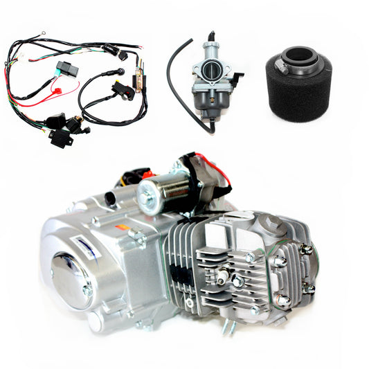 150cc 3+1 Semi Auto Engine + Wiring Kit + Carb Motor QUAD DIRT BIKE ATV BUGGY