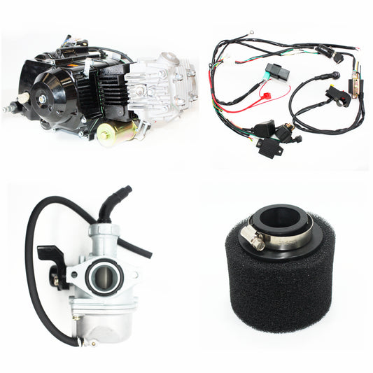 125cc Kick Electric Start Semi Auto Engine + Wiring Kit + Carb PIT PRO Dirt Bike