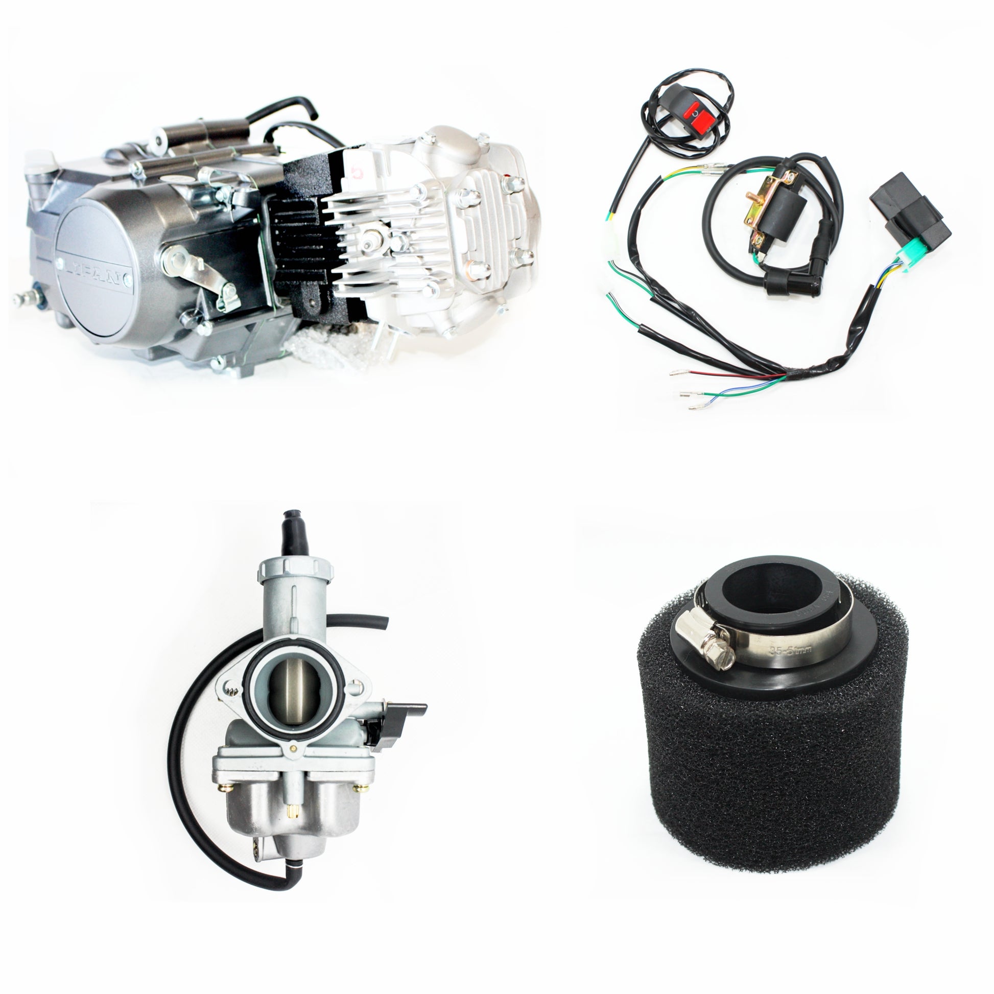 LIFAN 125cc Manual Clutch Engine Motor + Wiring Kit + Carby PIT PRO DIRT BIKE