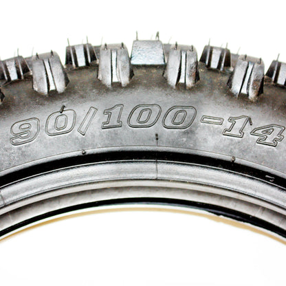 90/100 - 14 14&quot; inch Rear Back Knobby Tyre Tire + Tube PIT PRO Bigfoot Dirt Bike