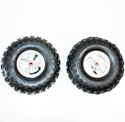 2X 4.10 - 4 4&quot; Inch Wheel Rim Tyre Tire 47cc 49cc Mini Quad Dirt Bike ATV Buggy