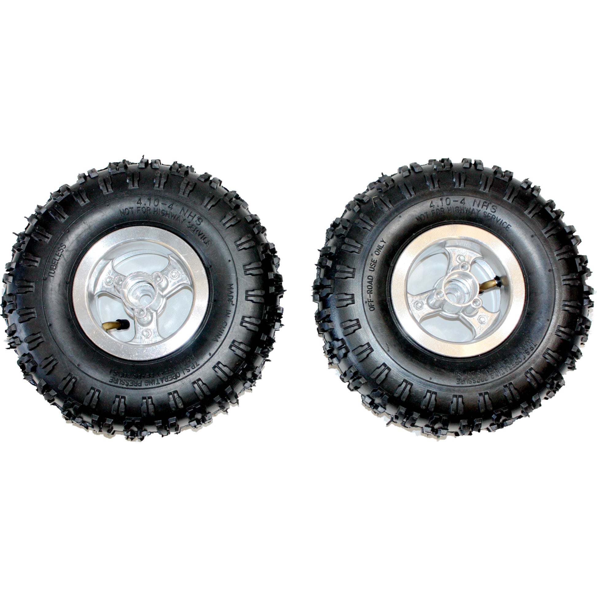 2X 4.10 - 4 4&quot; Inch Rear Back Wheel Rim Tyre 49cc Mini Quad Dirt Bike ATV Buggy