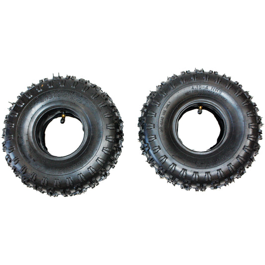 2PLY 3.50 / 4.10 - 4 4&quot; Inch Tyre Tire + Tube 47cc 49cc Mini Quad Dirt Bike ATV