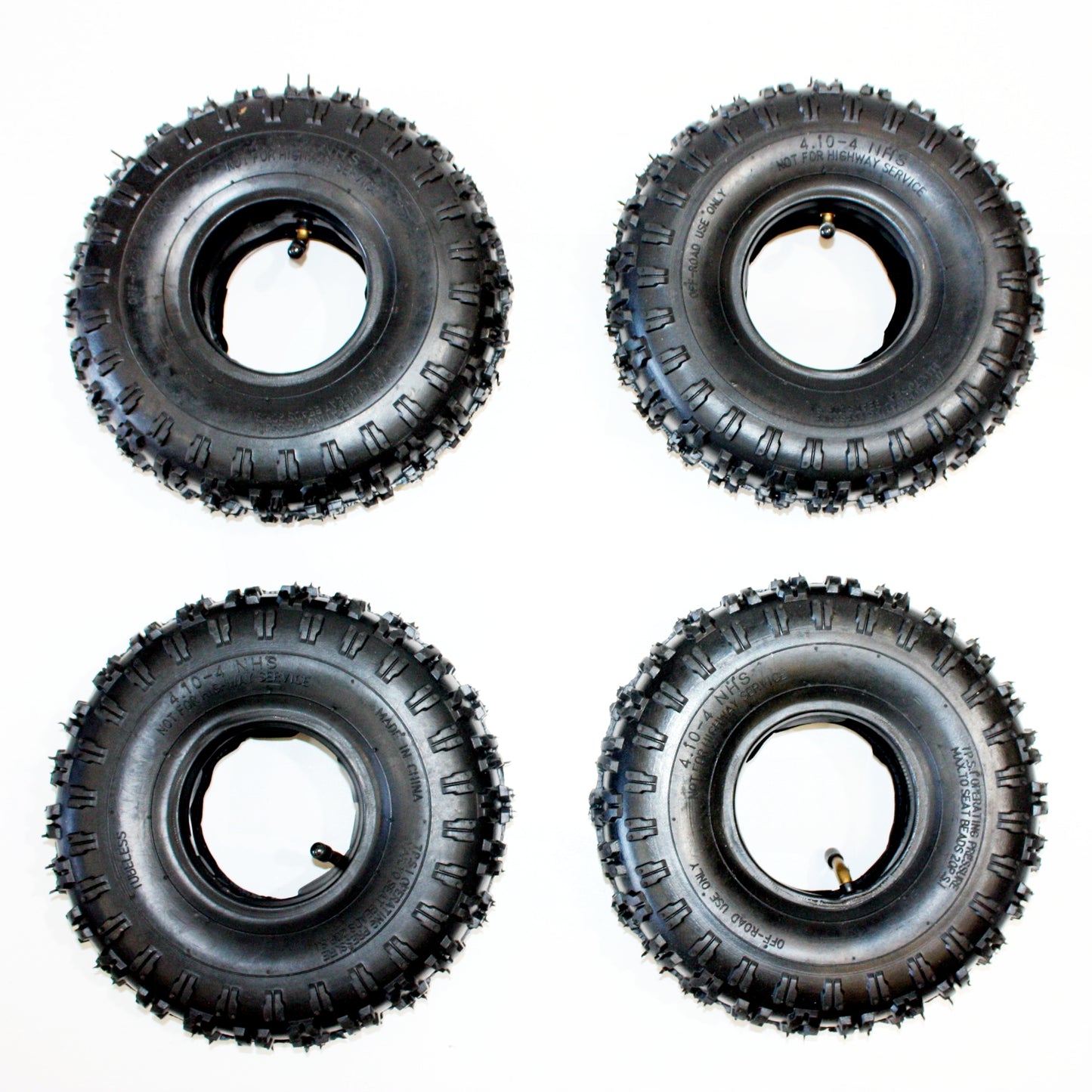 2PLY 3.50 / 4.10 - 4 4&quot; Inch Tyre Tire + Tube 47cc 49cc Mini Quad Dirt Bike ATV