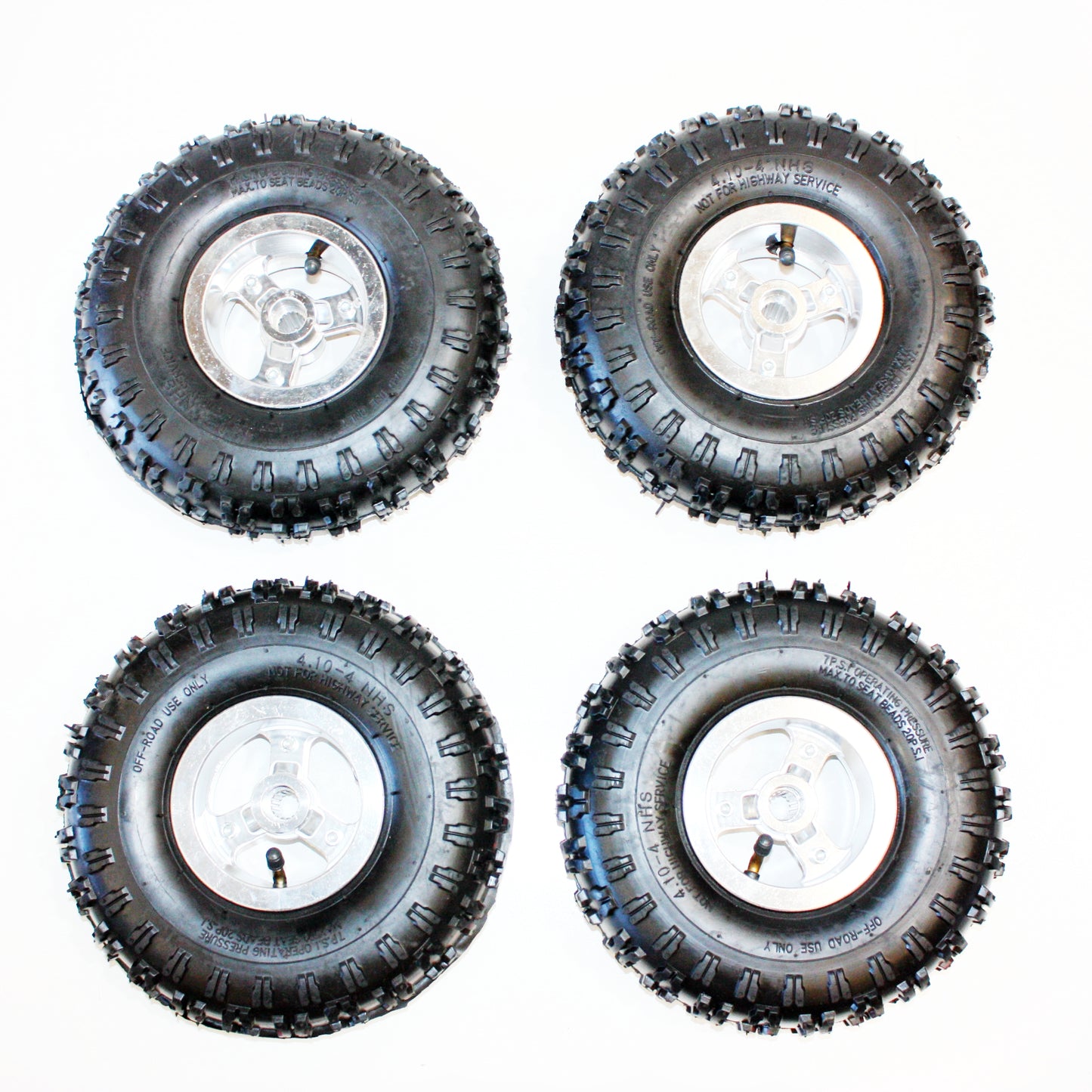 4X 4.10 - 4 4&quot; Inch Rear Back 16T Spline Wheel Rim Tyre 49cc Mini Quad Bike ATV