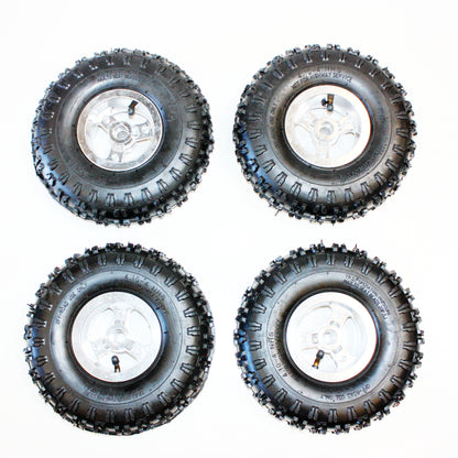 4X 4.10 - 4 4&quot; Inch Rear Back 16T Spline Wheel Rim Tyre 49cc Mini Quad Bike ATV