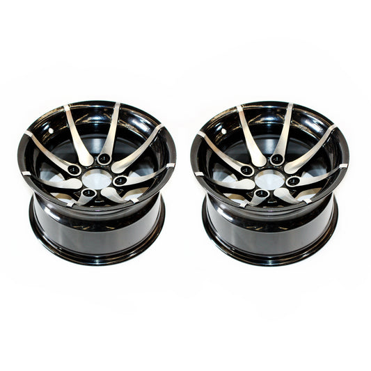 PAIR 25X10 ‚Äì 12 12" Inch Rear ALLOY Wheel Rim Quad Dirt Bike ATV Buggy UTV