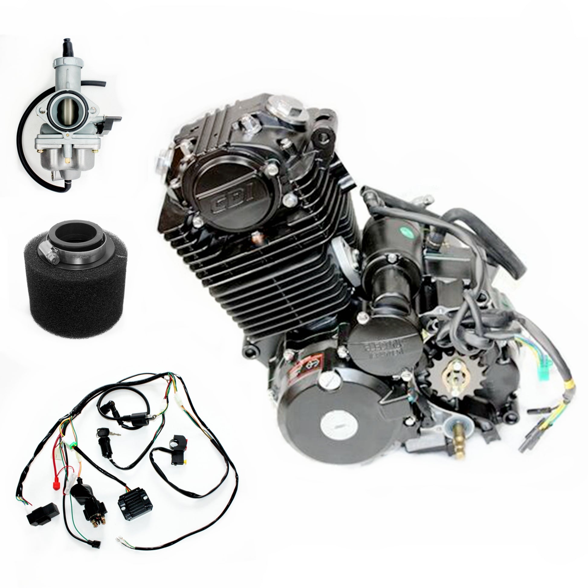 Shineray 250cc 5 Gears Manual Engine Motor + Wiring Kit + Carb PIT DIRT BIKE