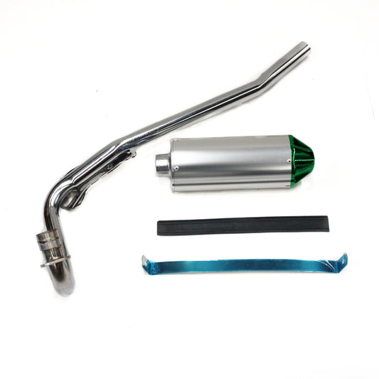 GREEN Exhaust Pipe Muffler System 90cc 110cc 125cc 140cc PIT PRO Dirt Bike