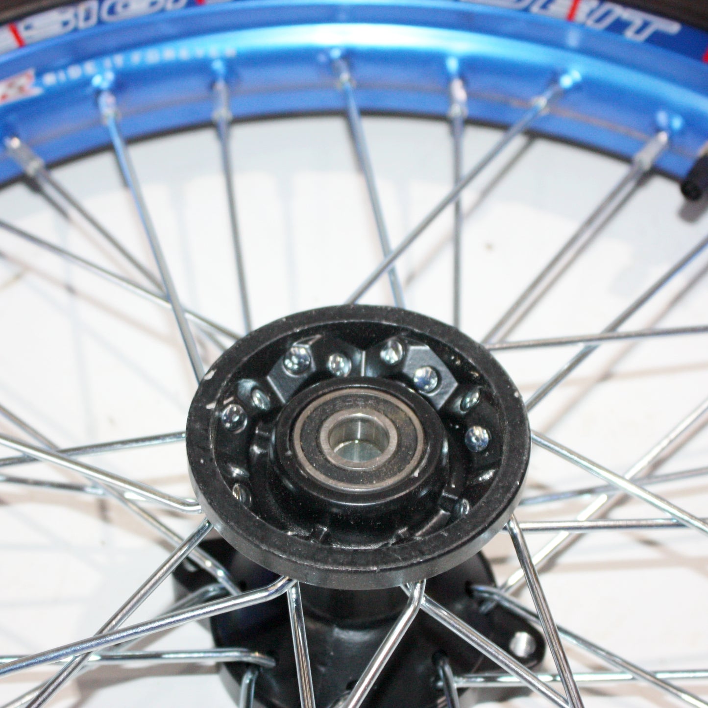 BLUE 15mm Axle 70/100- 17 17&quot; Inch Front Wheel Rim Knobby Tyre PIT PRO Dirt Bike